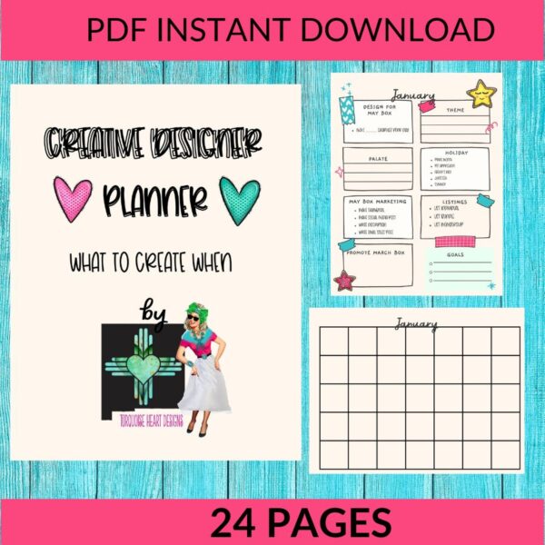 Get Your Creative Juices Flowing with Our Monthly Planner for Selling Digital Downloads!